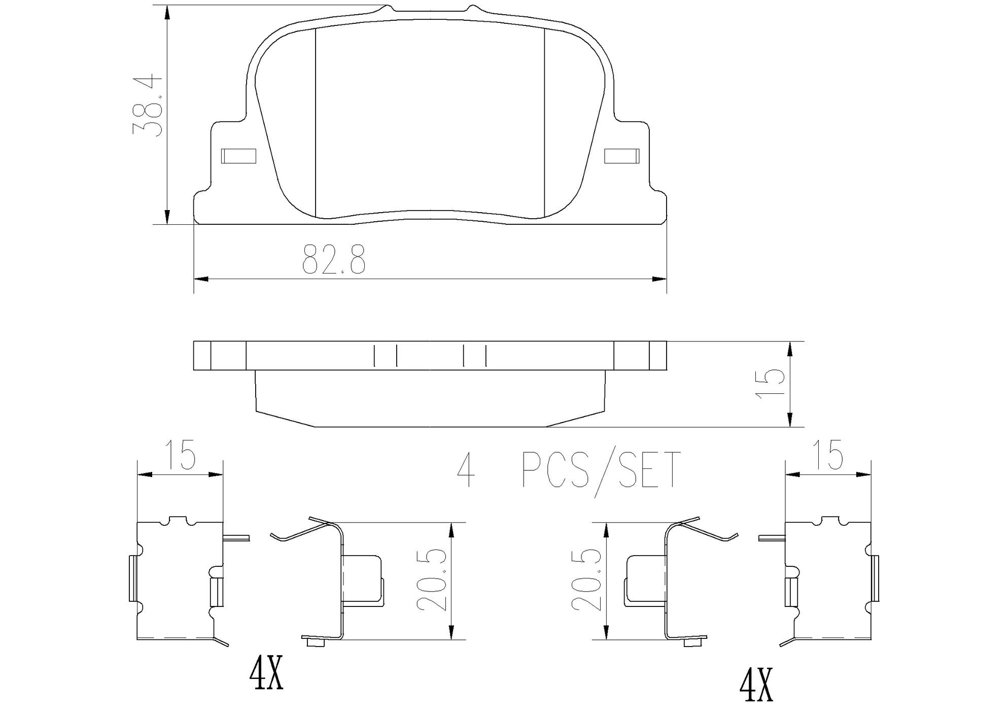 Toyota Lexus Scion Disc Brake Pad Set - Rear (Ceramic) 0446632030 Brembo