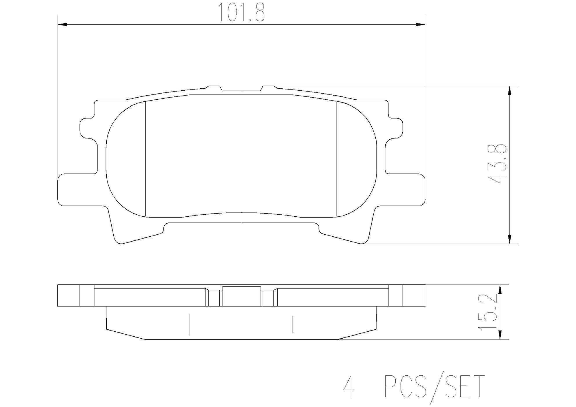 Toyota Lexus Disc Brake Pad Set - Rear (Ceramic) 0446648060 Brembo