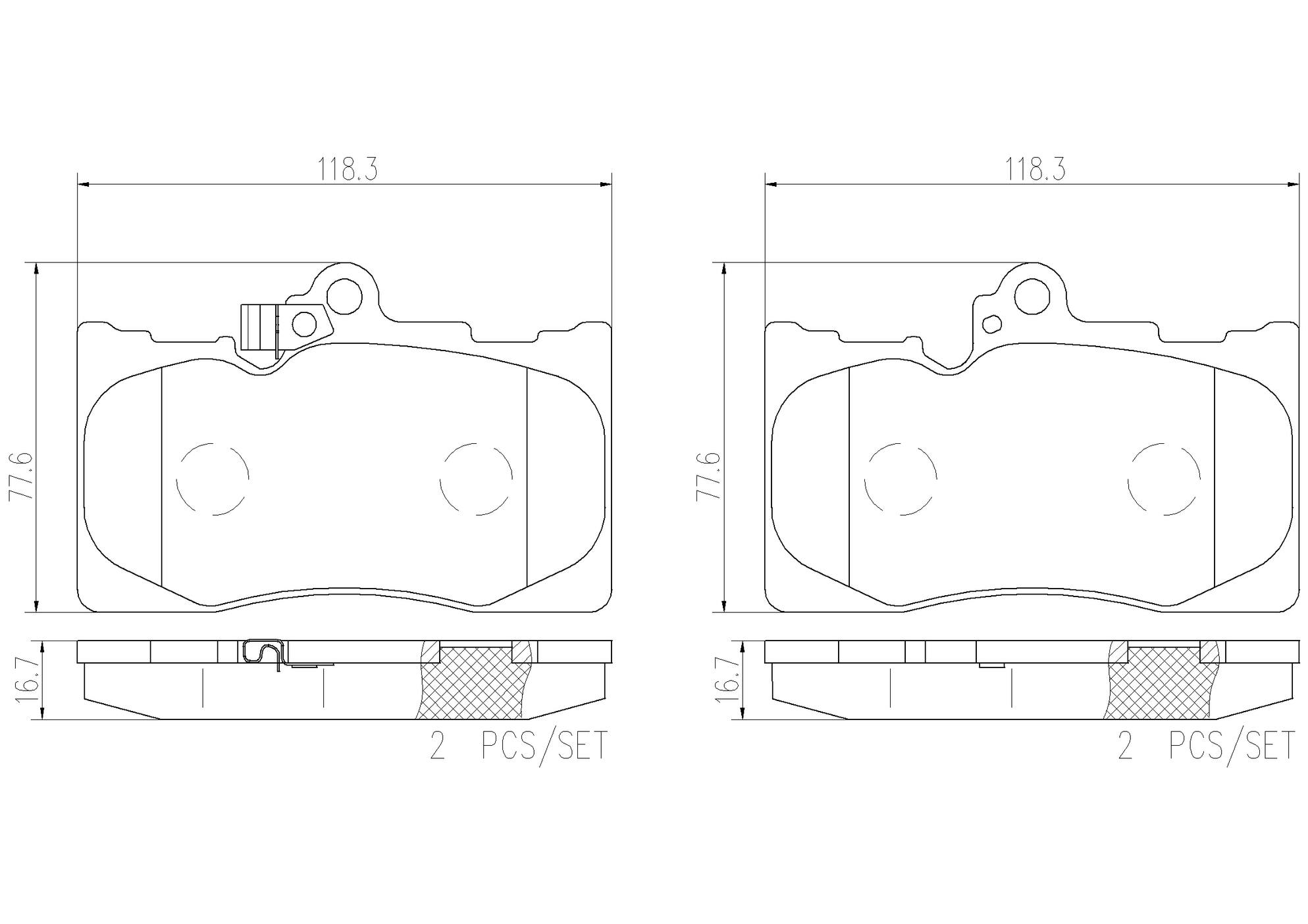 Lexus Disc Brake Pad Set - Front (Ceramic) 0446530510 Brembo