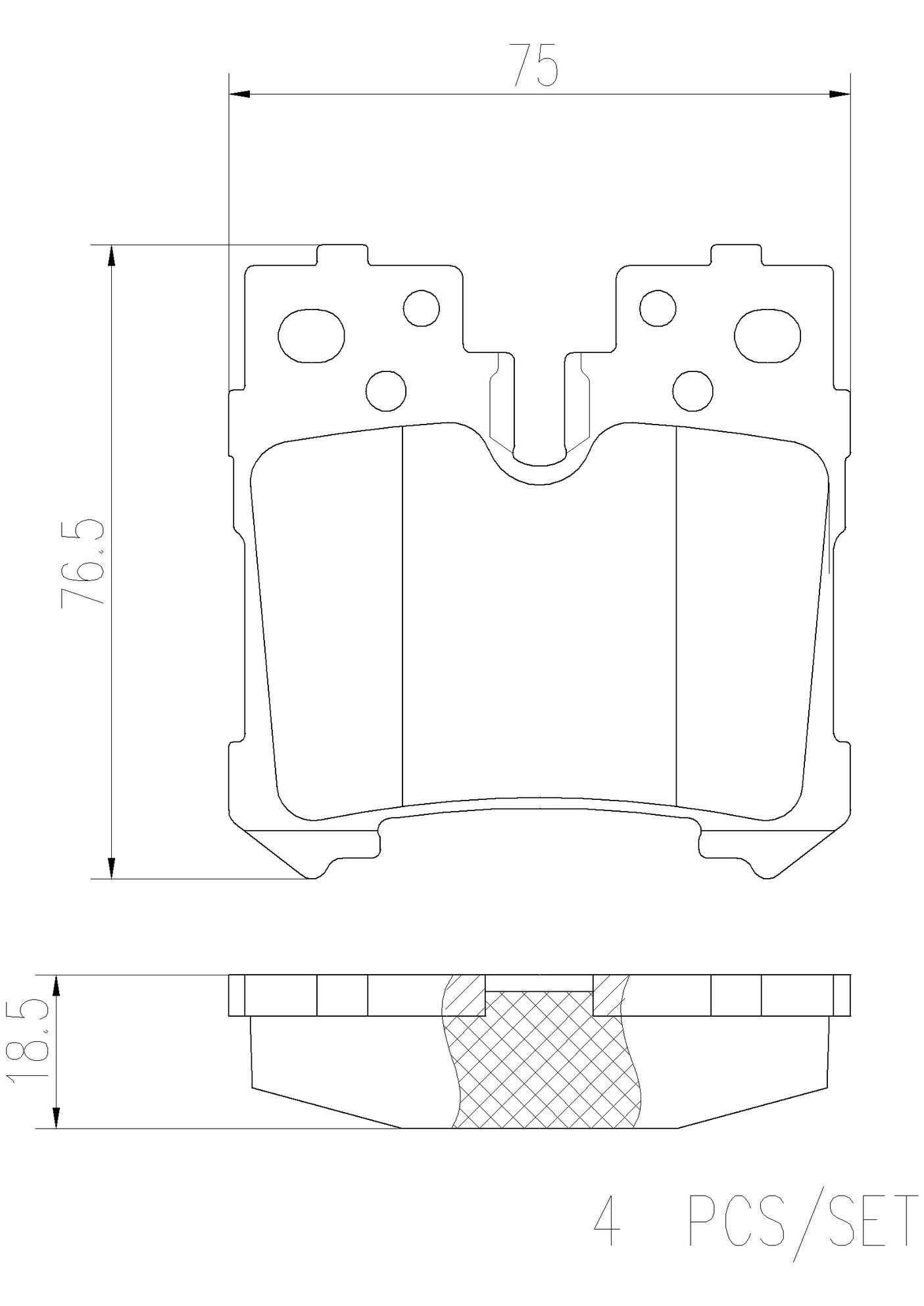 Lexus Disc Brake Pad Set - Rear (Ceramic) 044660W020 Brembo