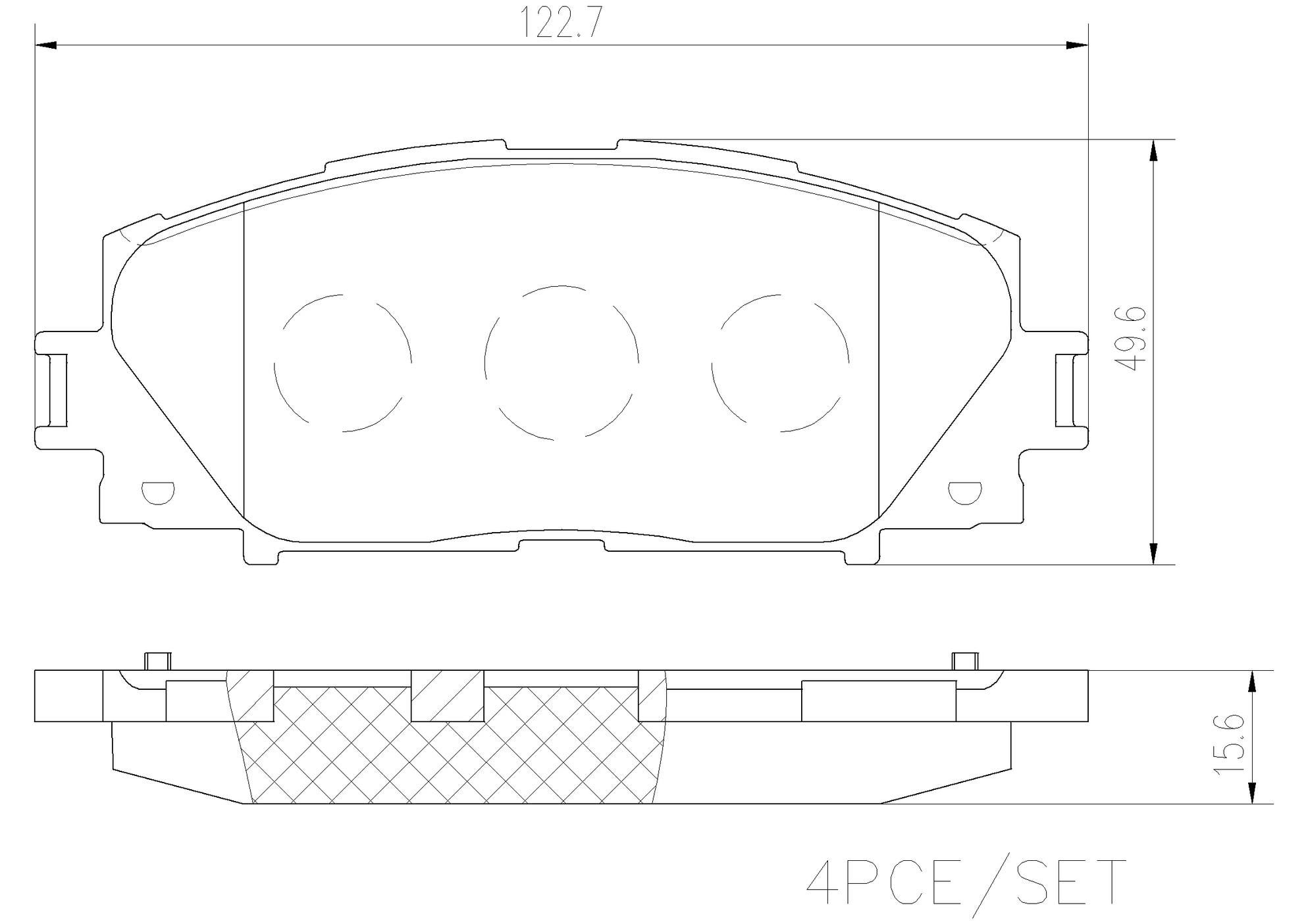 Toyota Lexus Disc Brake Pad Set - Front (Ceramic) 446547080 Brembo