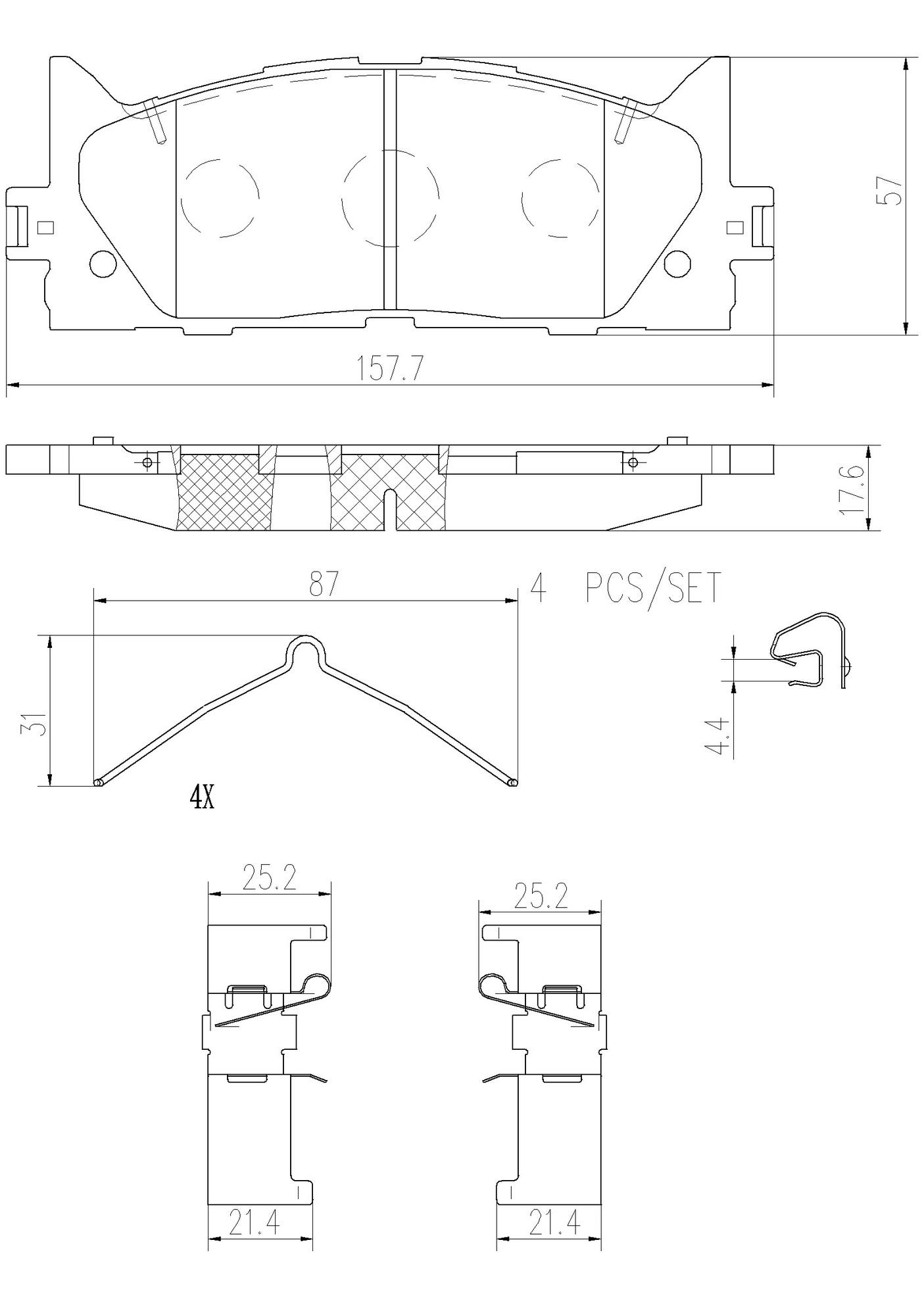 Toyota Lexus Disc Brake Pad and Rotor Kit - Front (296mm) (Ceramic) Brembo