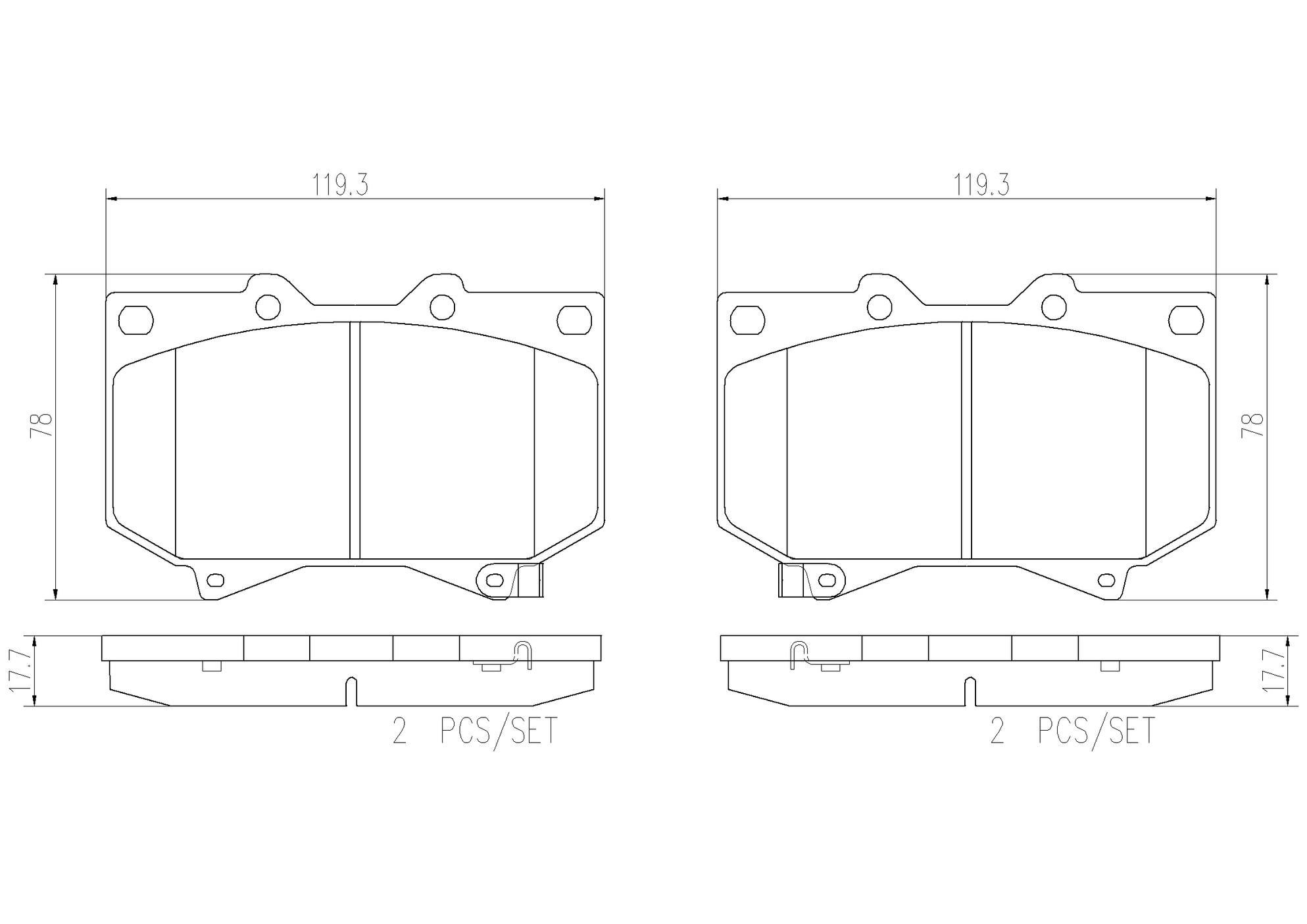 Toyota Disc Brake Pad Set - Front (Ceramic) 044650C012 Brembo