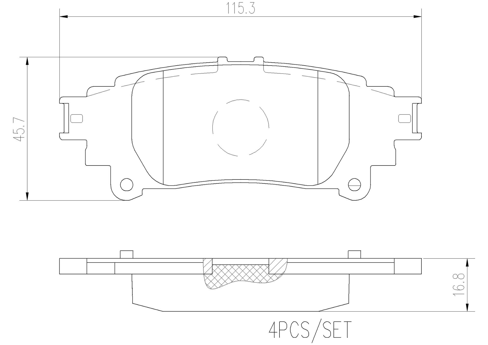 Lexus Disc Brake Pad Set - Rear (Ceramic) 0446630312 Brembo