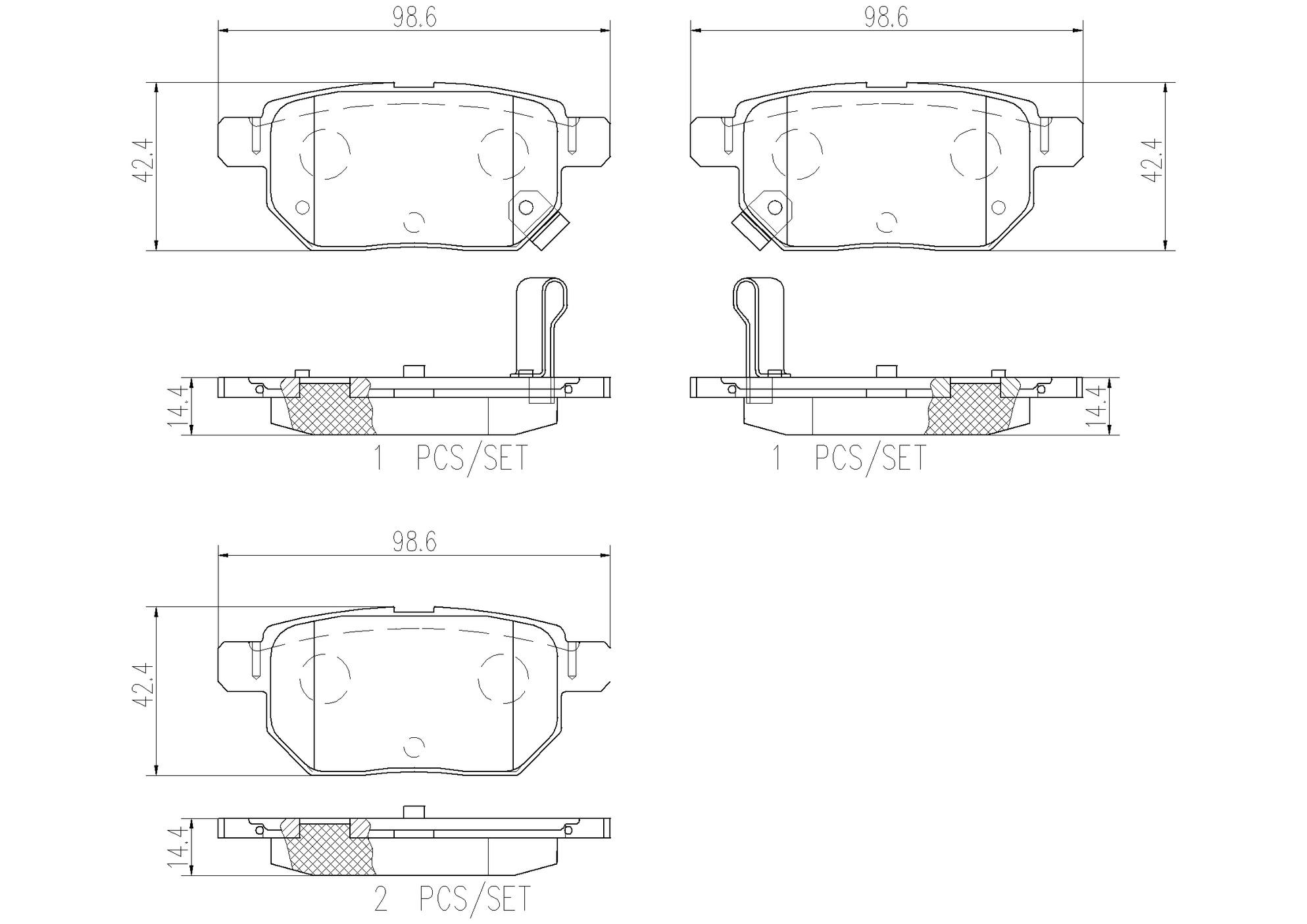 Toyota Lexus Scion Disc Brake Pad Set - Rear (Ceramic) 0446676012 Brembo