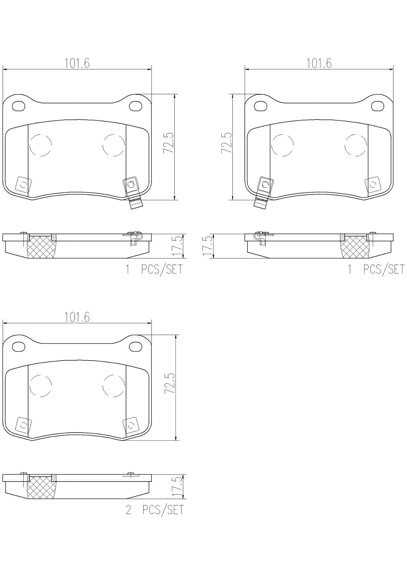 Lexus Disc Brake Pad Set - Rear (Ceramic) 044660W031 Brembo