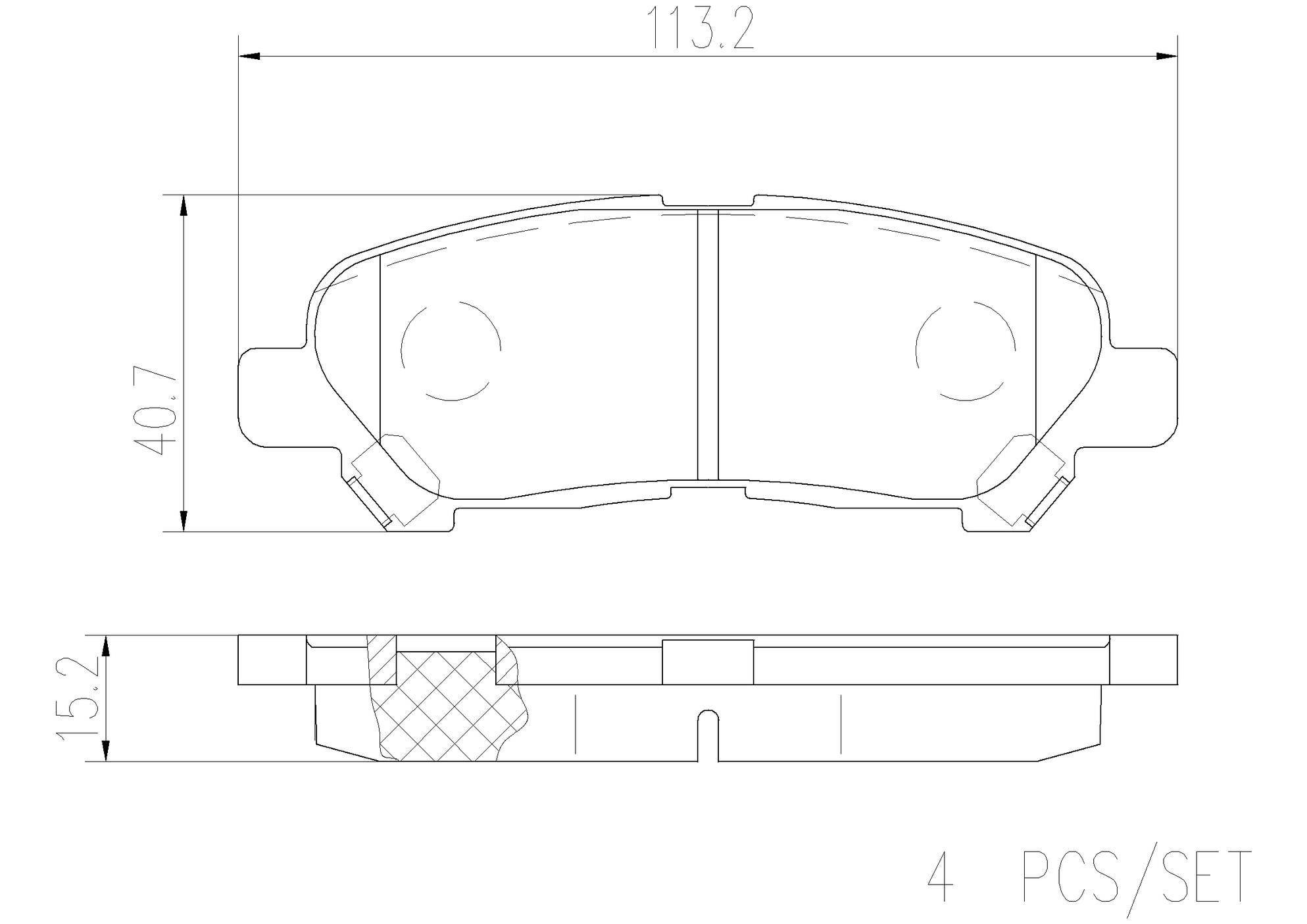 Toyota Disc Brake Pad Set - Rear (Ceramic) 0446648120 Brembo