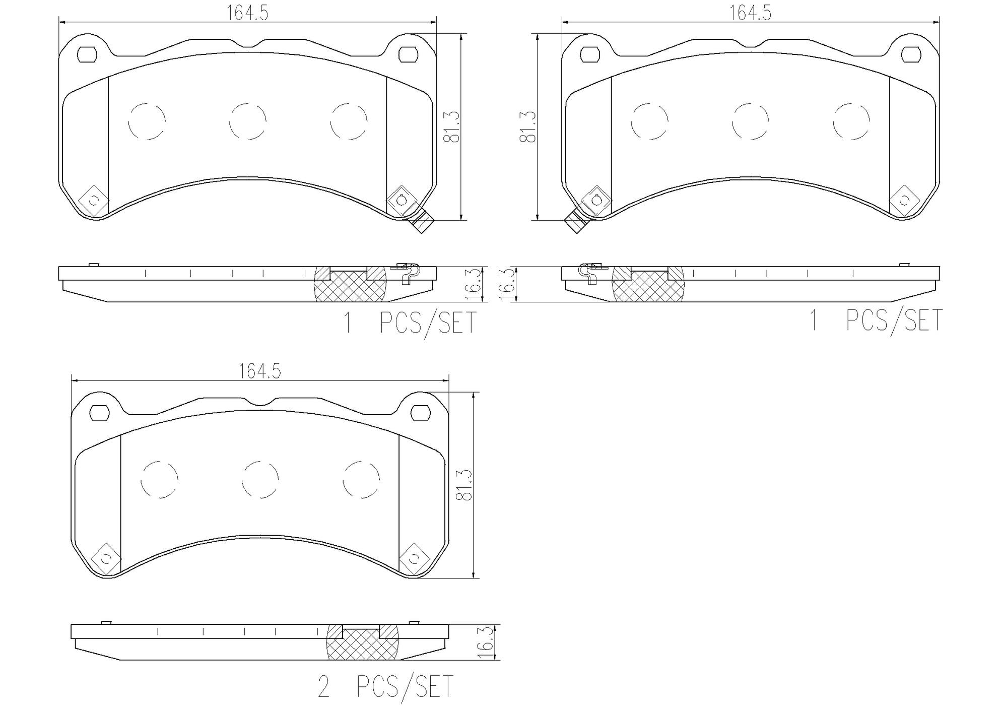 Lexus Disc Brake Pad Set - Front (Ceramic) 044650W170 Brembo