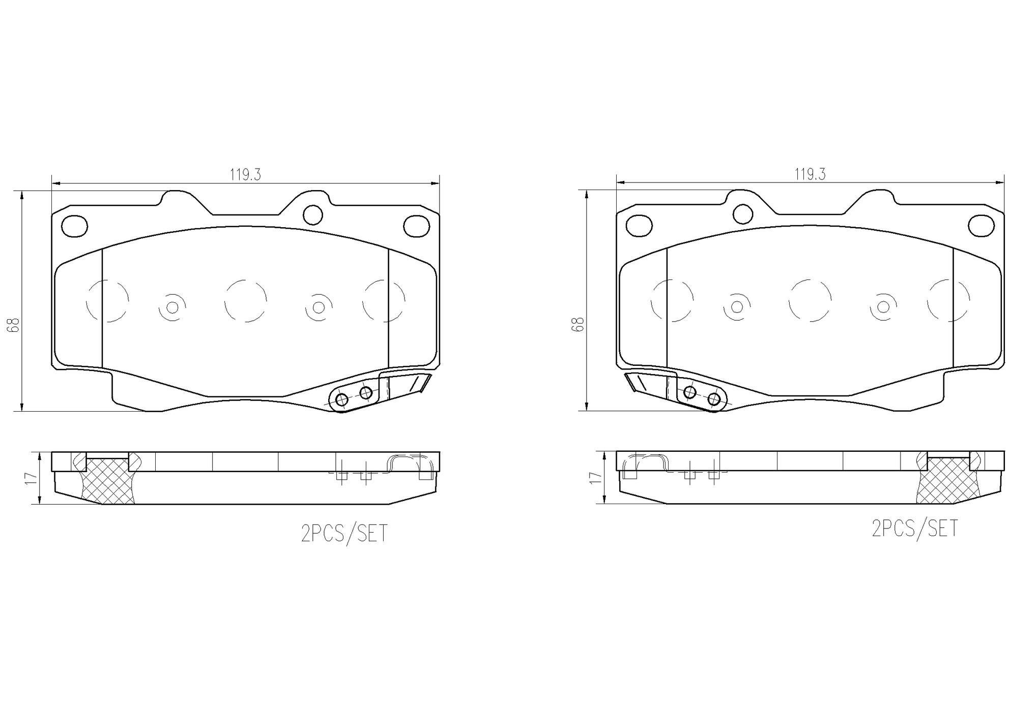 Toyota Disc Brake Pad Set - Front (Ceramic) 0446504050 Brembo