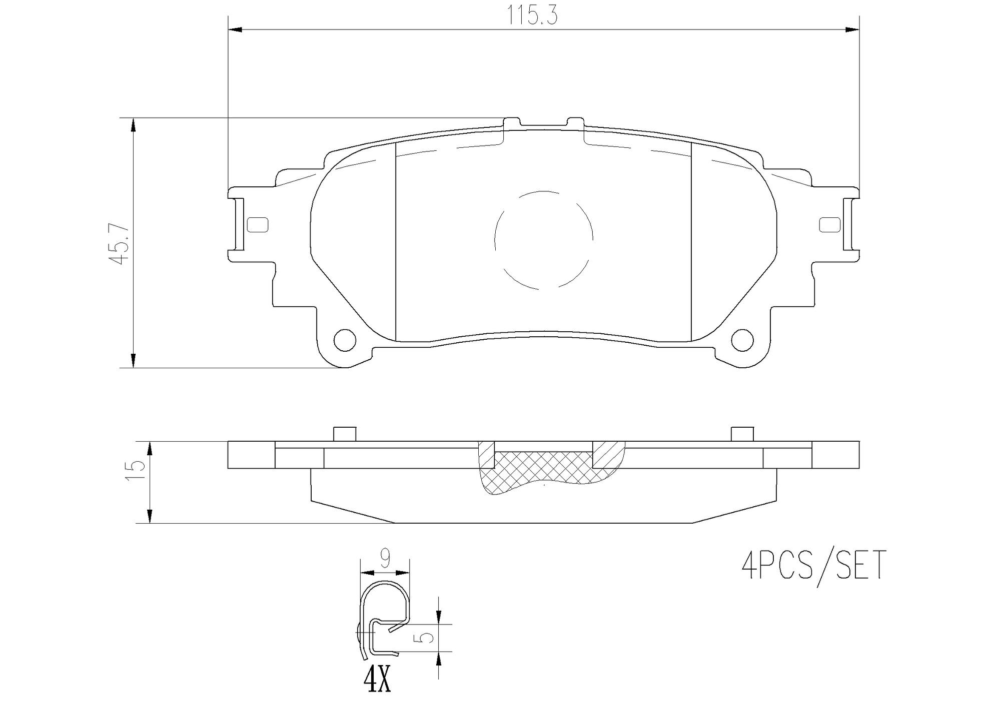 Lexus Toyota Disc Brake Pad Set - Rear (Ceramic) 044660E010 Brembo