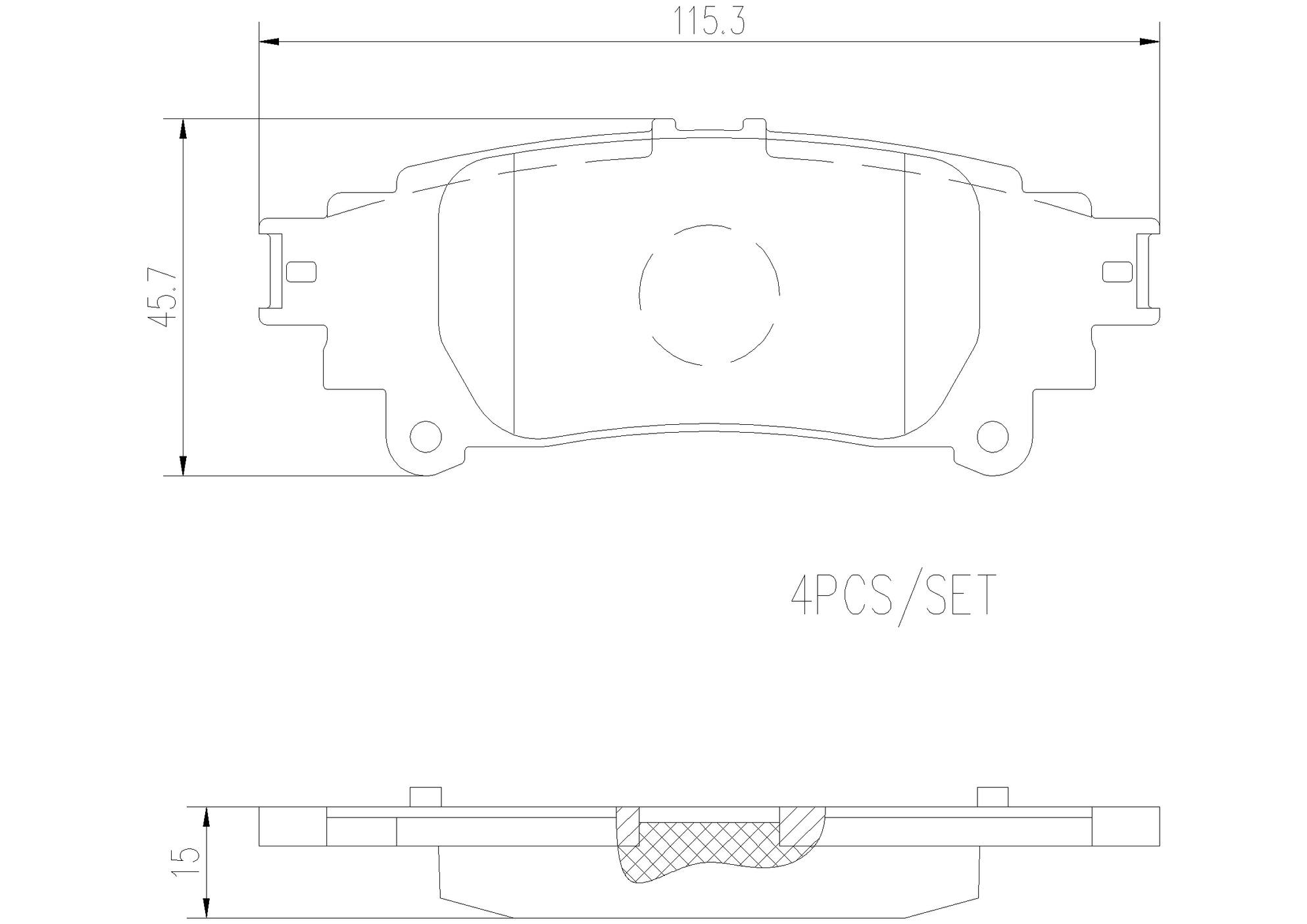 Toyota Lexus Disc Brake Pad Set - Rear (Ceramic) 446647050 Brembo