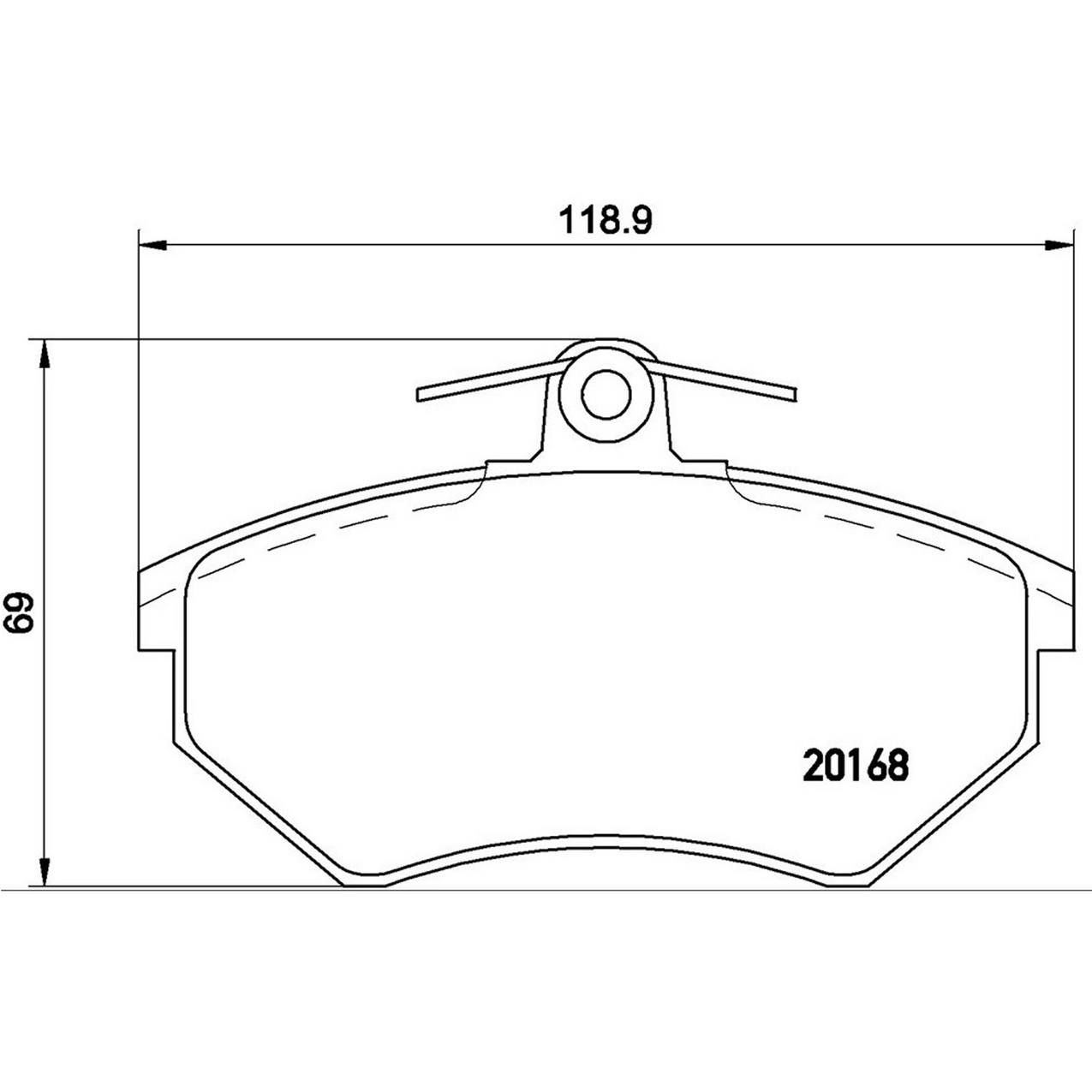 Audi Volkswagen Disc Brake Pad Set - Front (Low-Met) 8A0698151B Brembo