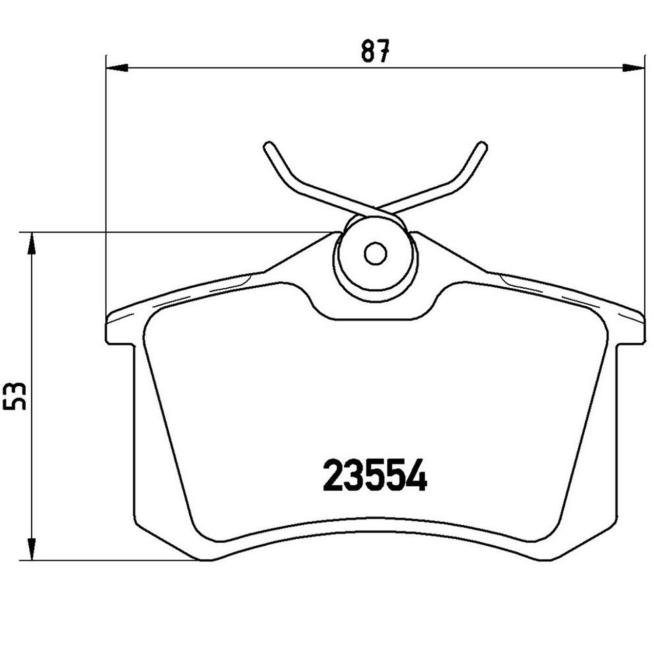 Audi Disc Brake Pad Set - Rear (Low-Met) 8E0698451L Brembo