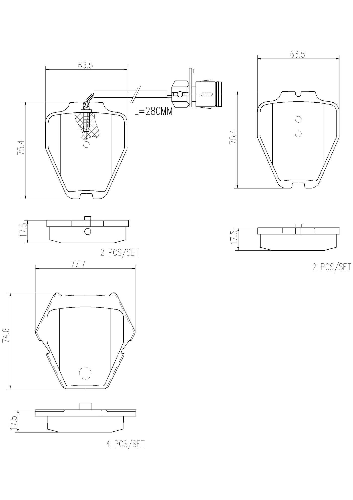 Audi Disc Brake Pad Set - Front (Ceramic) 4D0698151S Brembo