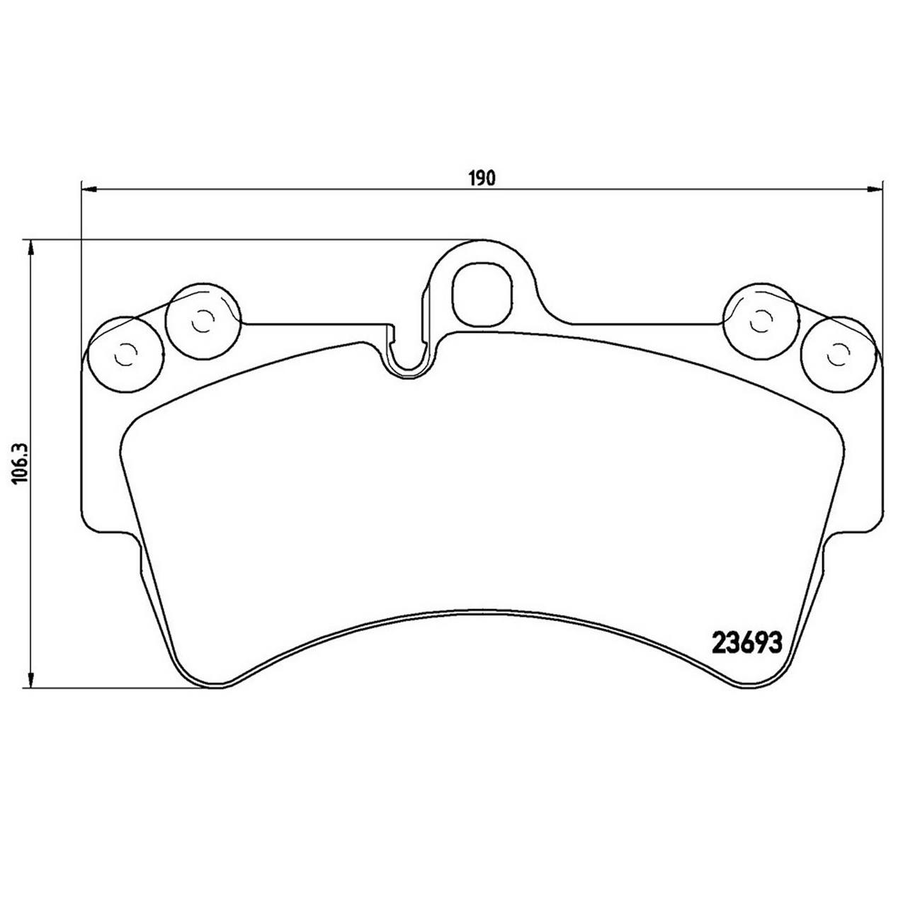 Audi Porsche Volkswagen Disc Brake Pad and Rotor Kit - Front (350mm) (Low-Met) Brembo