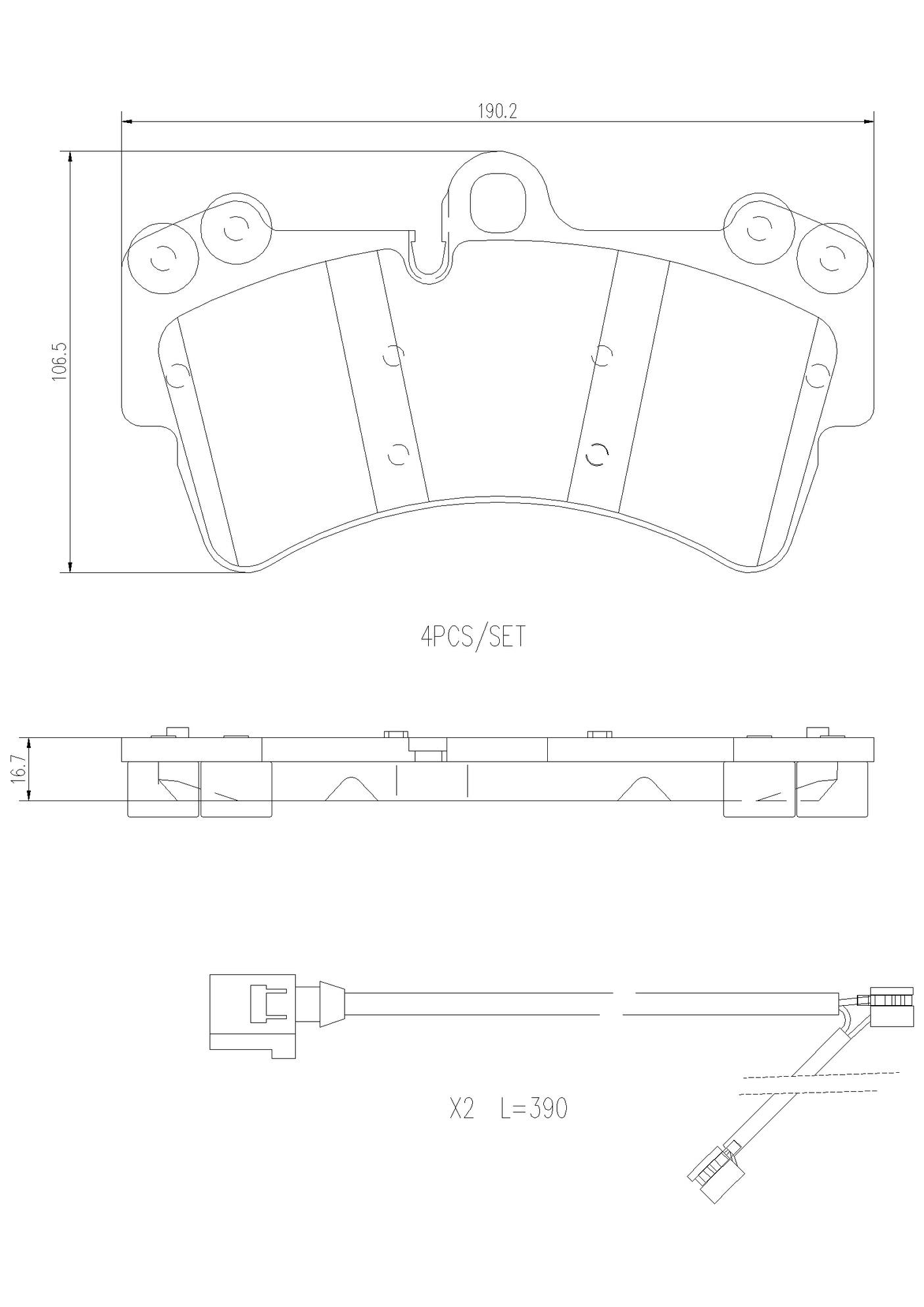 Audi Porsche Volkswagen Disc Brake Pad and Rotor Kit - Front (350mm) (Ceramic) Brembo