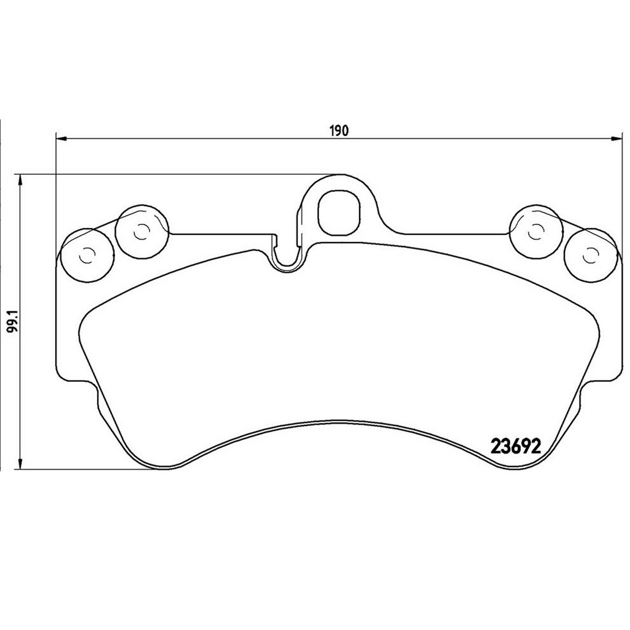 Mercedes Porsche Volkswagen Disc Brake Pad Set - Front (Low-Met) 4634205500 Brembo