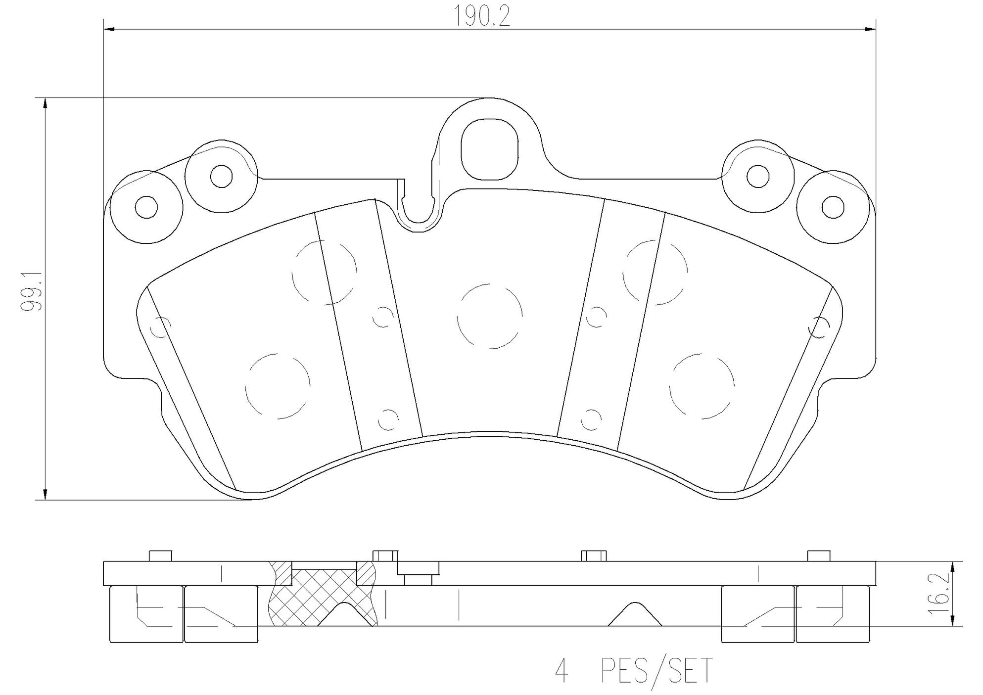 Mercedes Porsche Volkswagen Disc Brake Pad Set - Front (Ceramic) 4634205500 Brembo