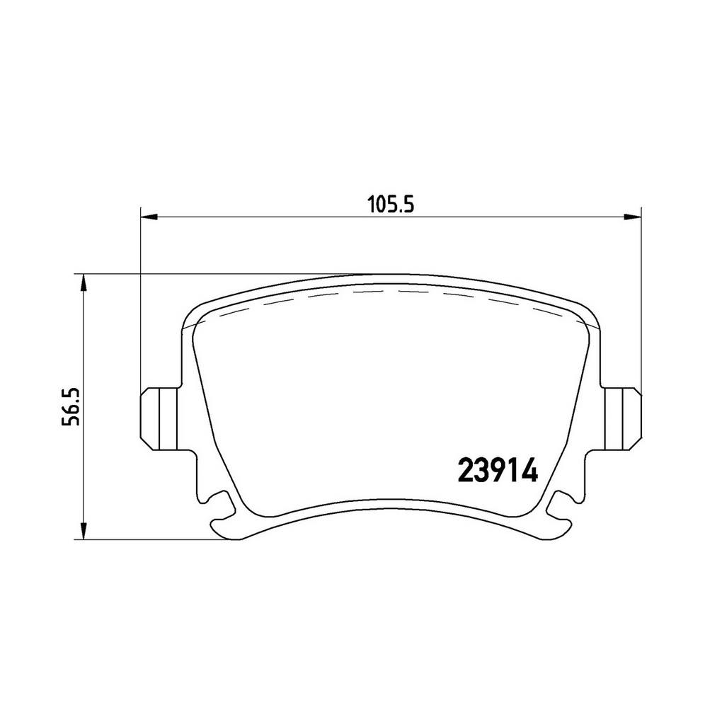 Audi Disc Brake Pad and Rotor Kit - Rear (288mm) (Low-Met) Brembo