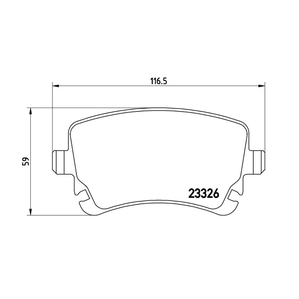 Audi Disc Brake Pad and Rotor Kit - Rear (330mm) (Low-Met) Brembo