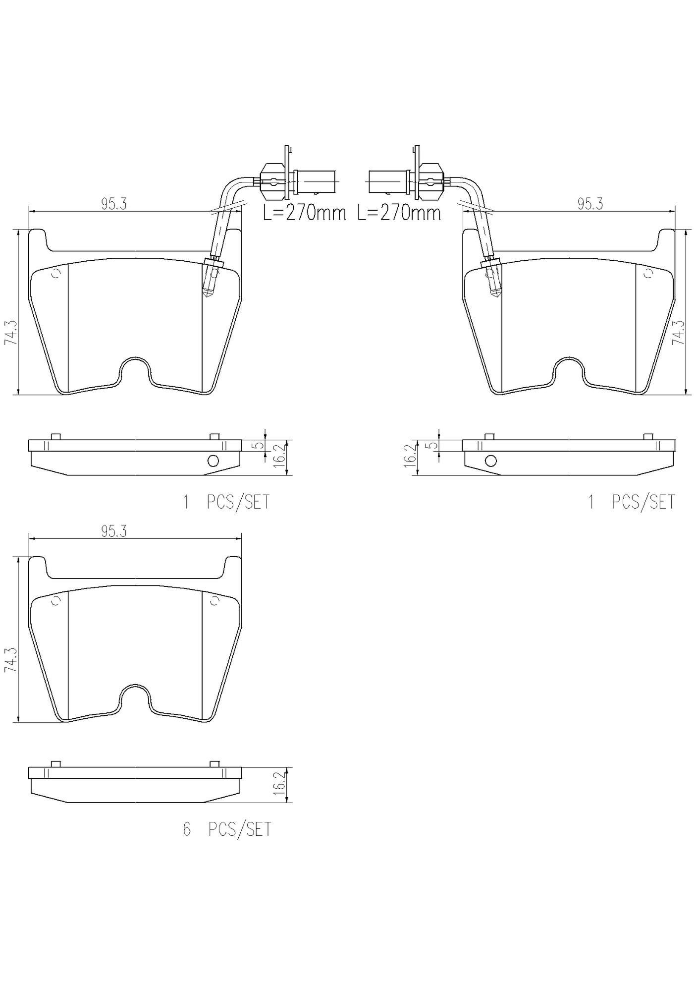 Audi Disc Brake Pad Set - Front (Ceramic) 8E0698151H Brembo