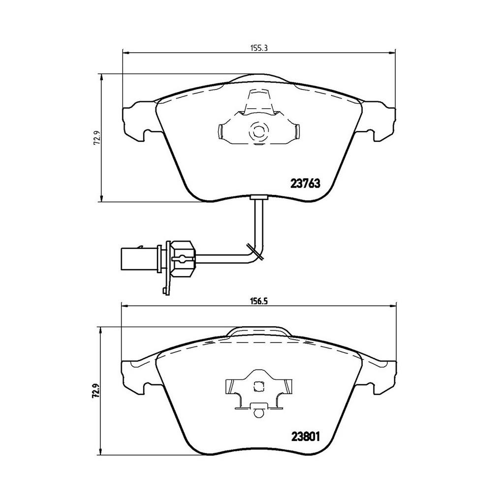 Audi Disc Brake Pad and Rotor Kit - Front (321mm) (Low-Met) Brembo