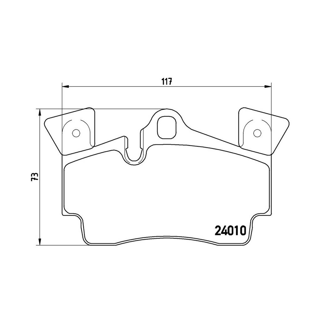 Porsche Audi Volkswagen Disc Brake Pad Set - Rear (Low-Met) 95535293901 Brembo