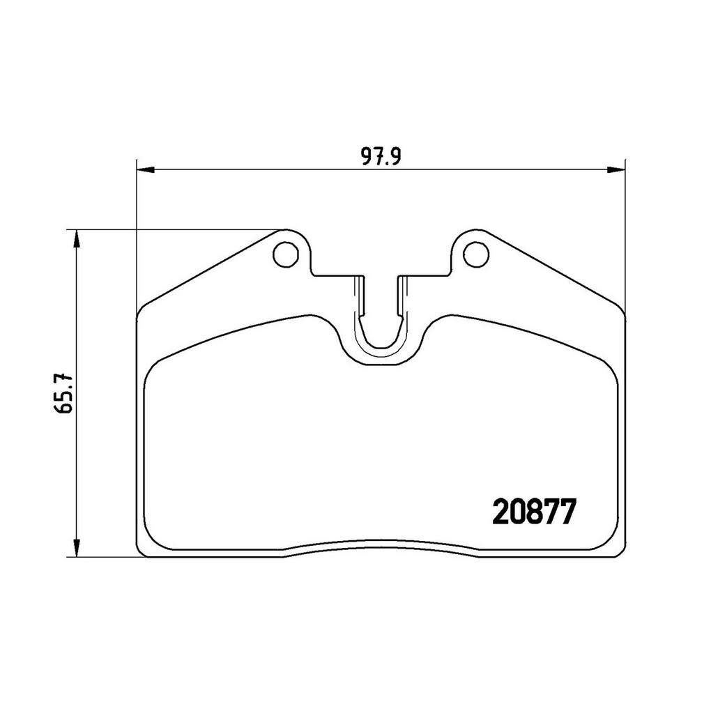 Porsche Disc Brake Pad Set - Front (Low-Met) 96535293903 Brembo