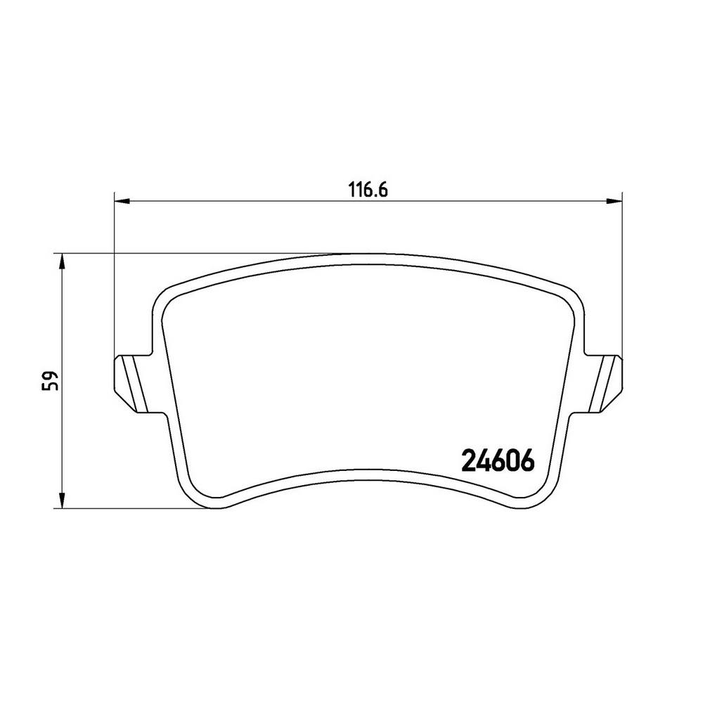 Audi Disc Brake Pad Set - Rear (Low-Met) 8K0698451G Brembo