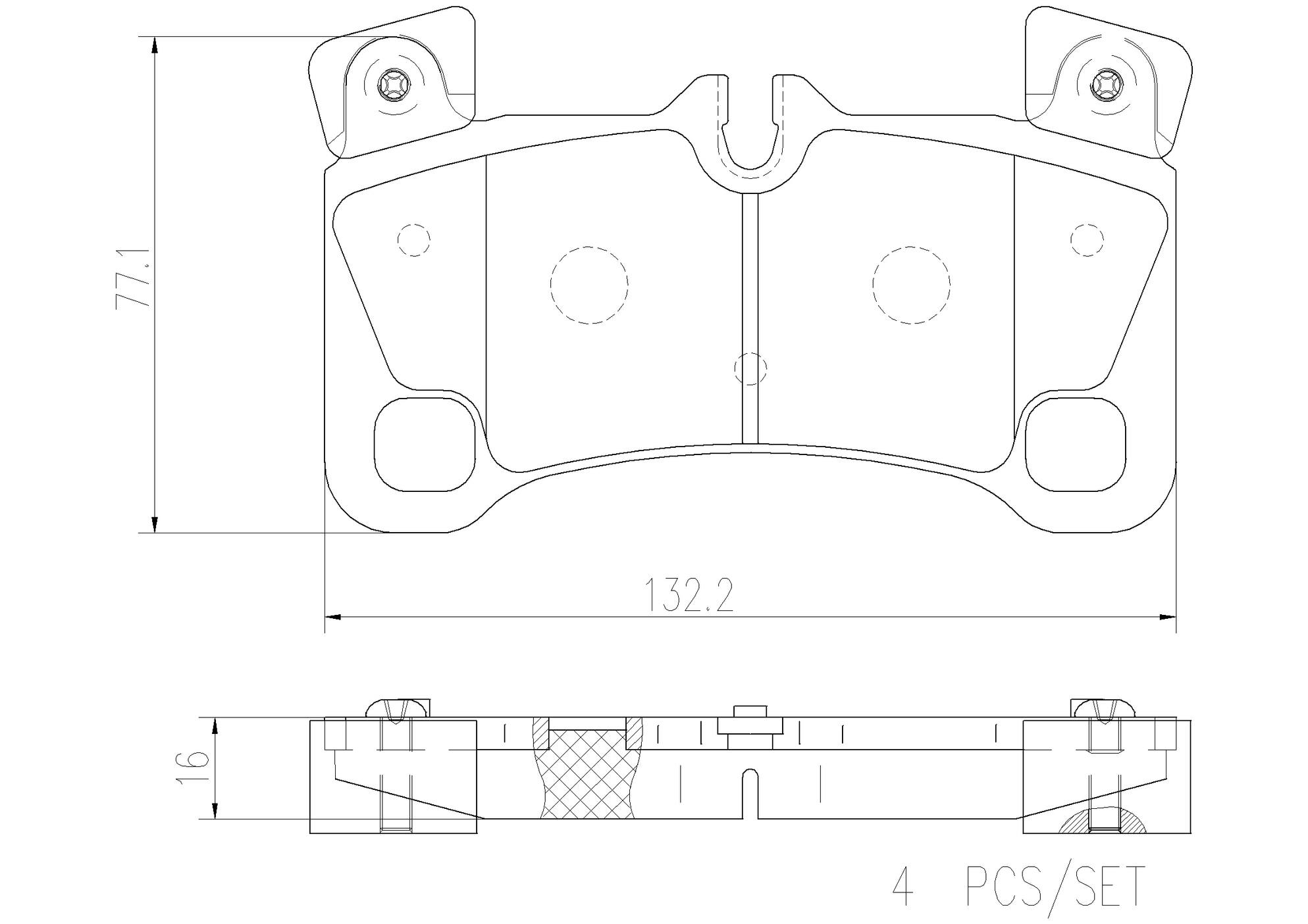 Porsche Disc Brake Pad Set - Rear (Ceramic) 95535293964 Brembo