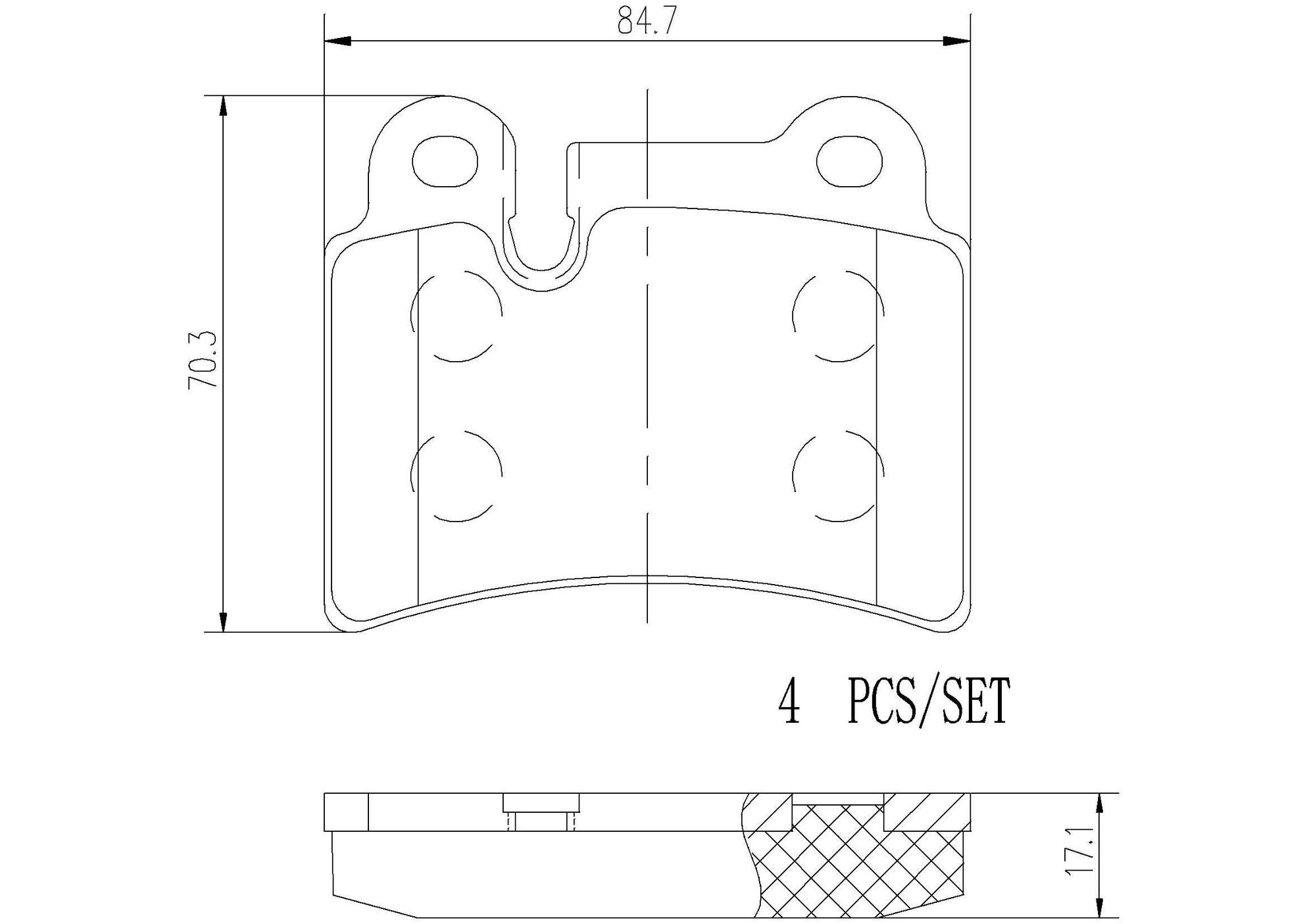 Volkswagen Disc Brake Pad Set - Rear (Ceramic) 7L6698451B Brembo