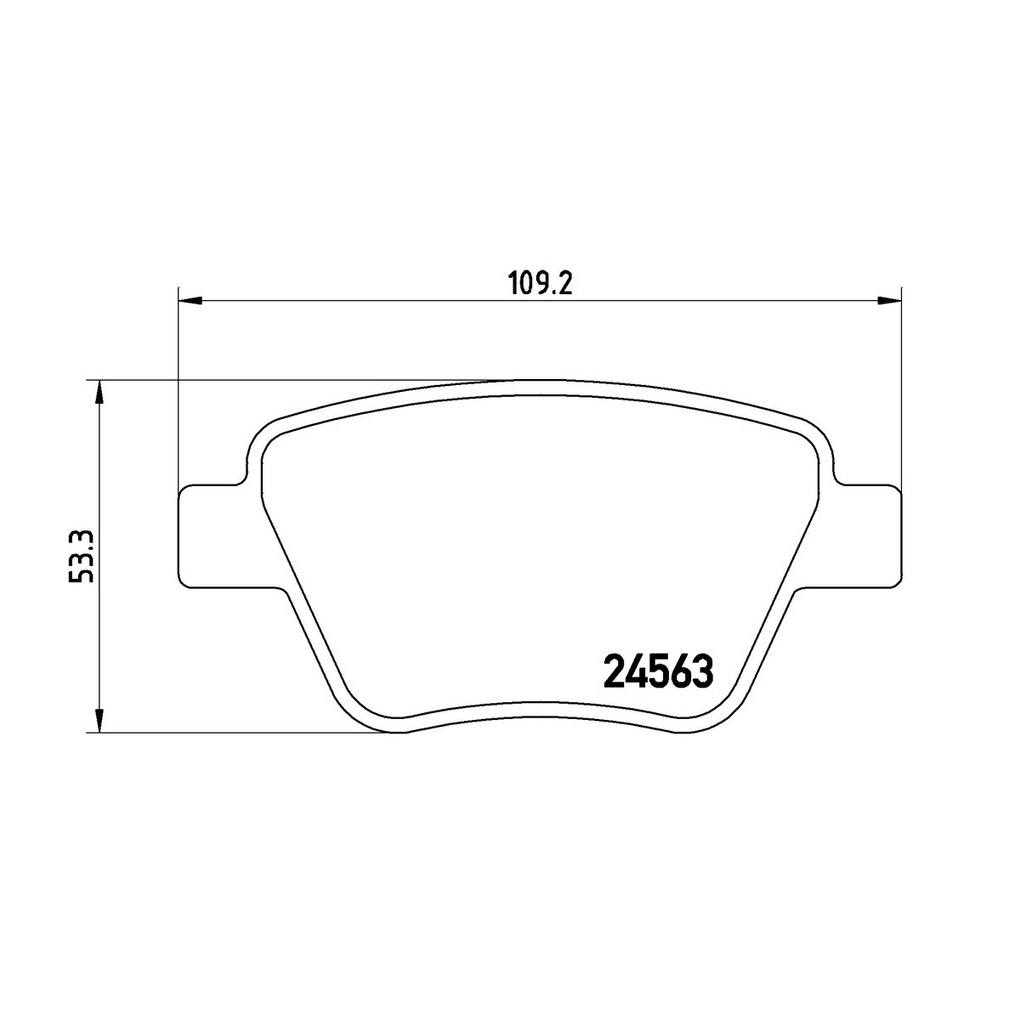 Audi Volkswagen Disc Brake Pad Set - Rear (Low-Met) 5K0698451D Brembo