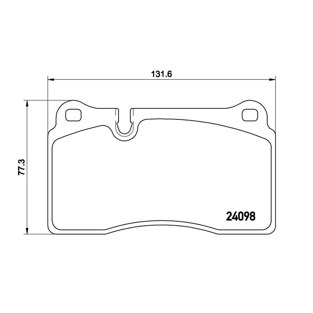 Audi Disc Brake Pad Set - Front (Low-Met) 8J0698151K Brembo