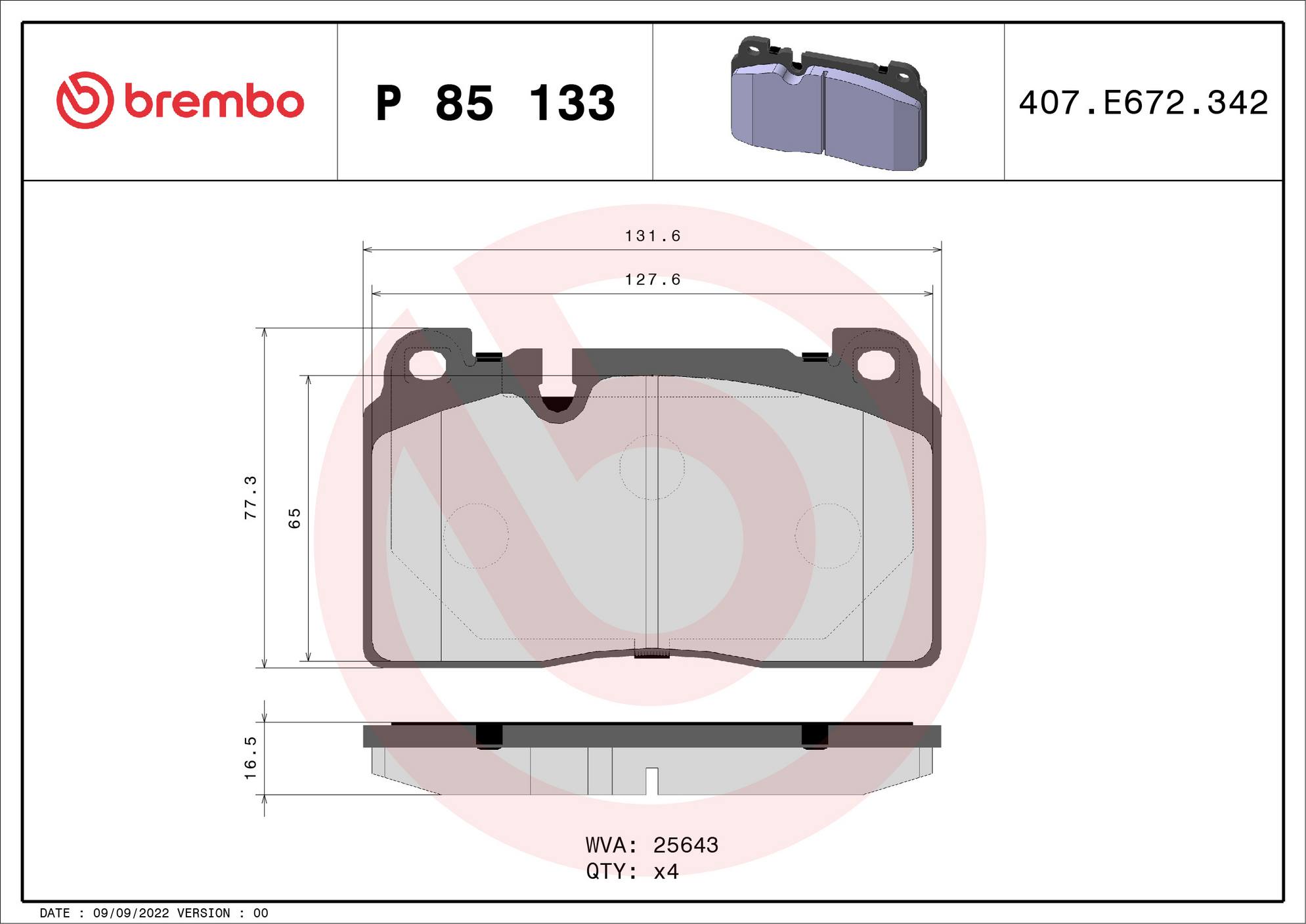 Audi Disc Brake Pad and Rotor Kit - Front (320mm) (Low-Met) Brembo