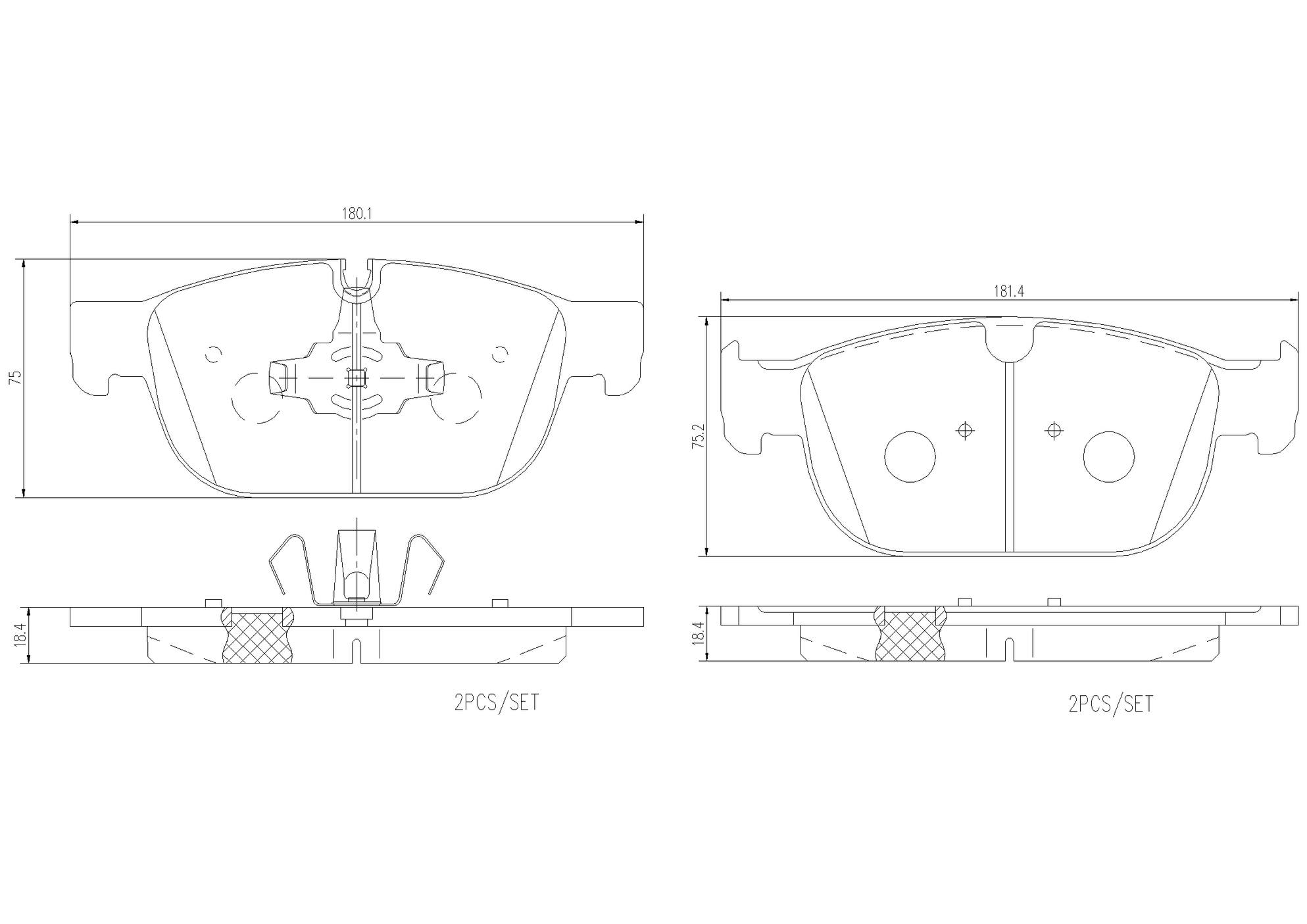 Volvo Disc Brake Pad and Rotor Kit - Front (366mm) (Ceramic) Brembo