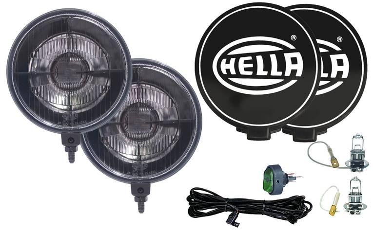 Rallye Driving Lamp Kit (500) (Halogen) (Black Magic) - Hella 005750991