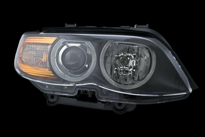 BMW Headlight Assembly - Passenger Side (Halogen) (Clear Turnsignal) 63127164444 - Hella 224486241