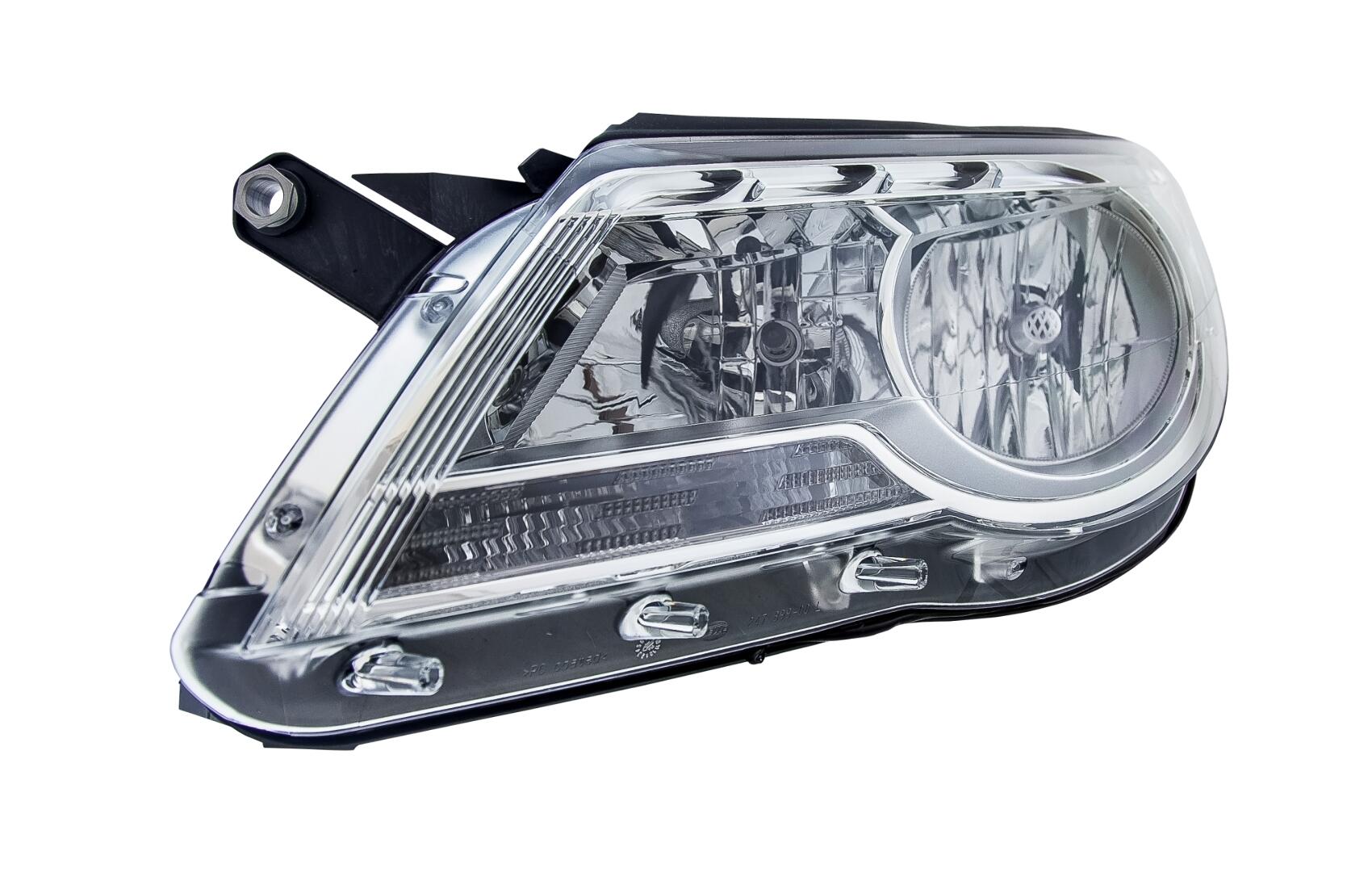 VW Headlight Assembly - Driver Side (Halogen) 5N1941031AC - Hella 247038251