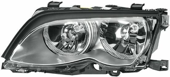 BMW Headlight Assembly - Driver Side (Halogen) (Titanium) 63126919645 - Hella 354204171