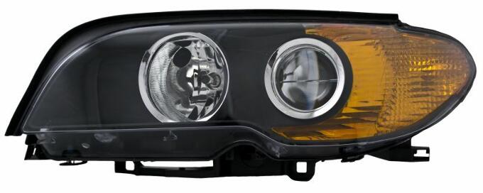 BMW Headlight Assembly - Driver Side (Halogen) (w/ Amber Turnsignal) 63126920605 - Hella 354204191