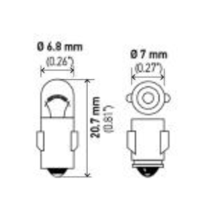 Audi Mercedes Light Bulb (2W) (BA7) 90063110290 - Hella 3898