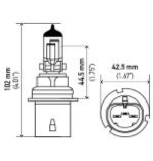 Audi Jaguar Multi Purpose Light Bulb - Hella 9004LL