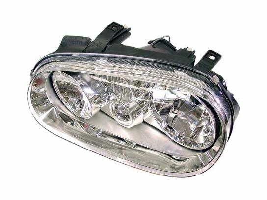 VW Headlight Assembly - Driver Side (Halogen) 1J0941017B - Hella 963711071