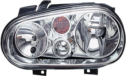 VW Headlight Assembly - Driver Side (Halogen) 1J0941017D - Hella 963711151