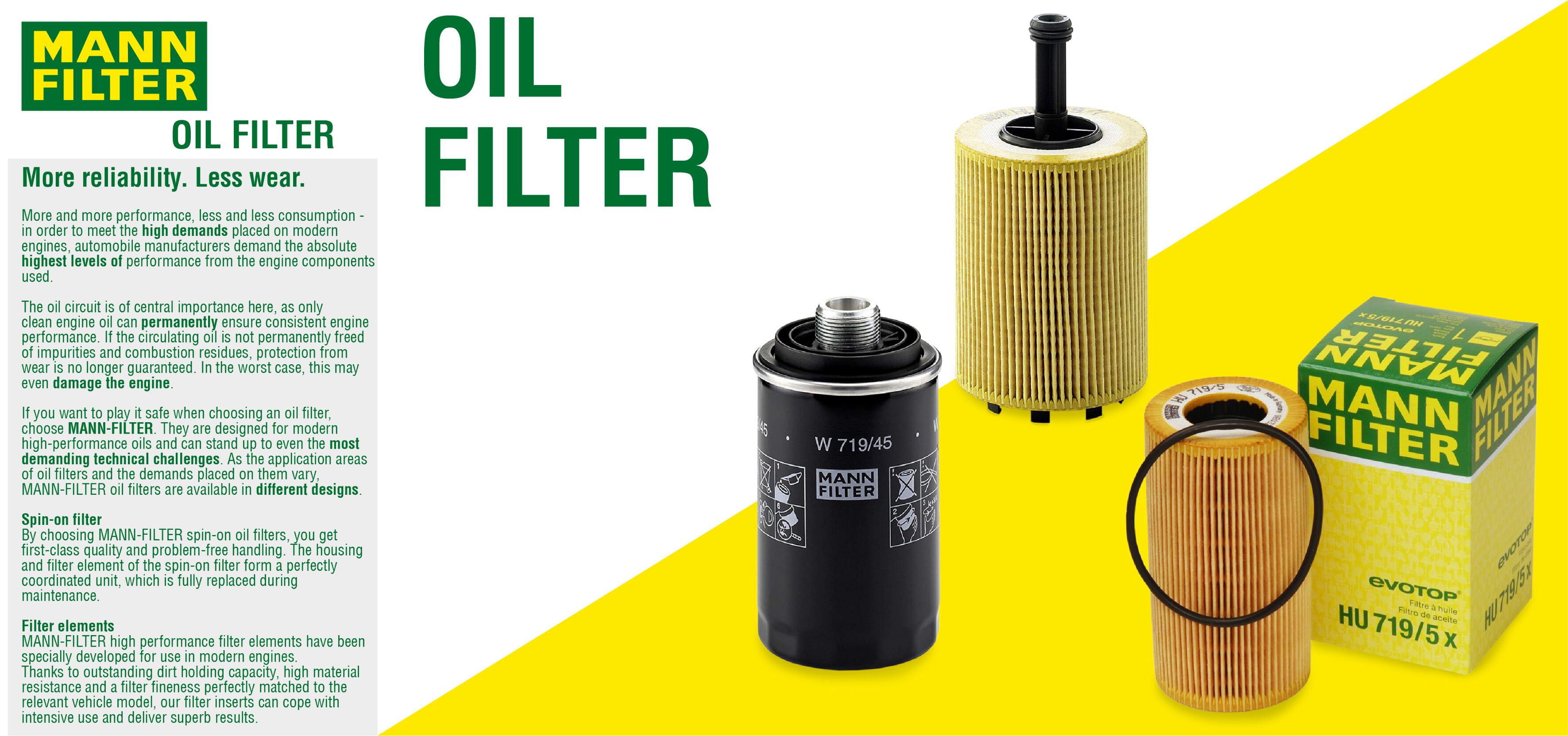 Mann-Filter HU 7020 z Engine Oil Filter For Select 15-16 Audi Volkswagen  Models