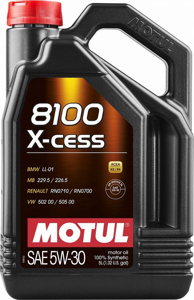 Motul 8100 X-Cess 5W30 Engine Oil (BMW, VW, Mercedes, Renault) 5L