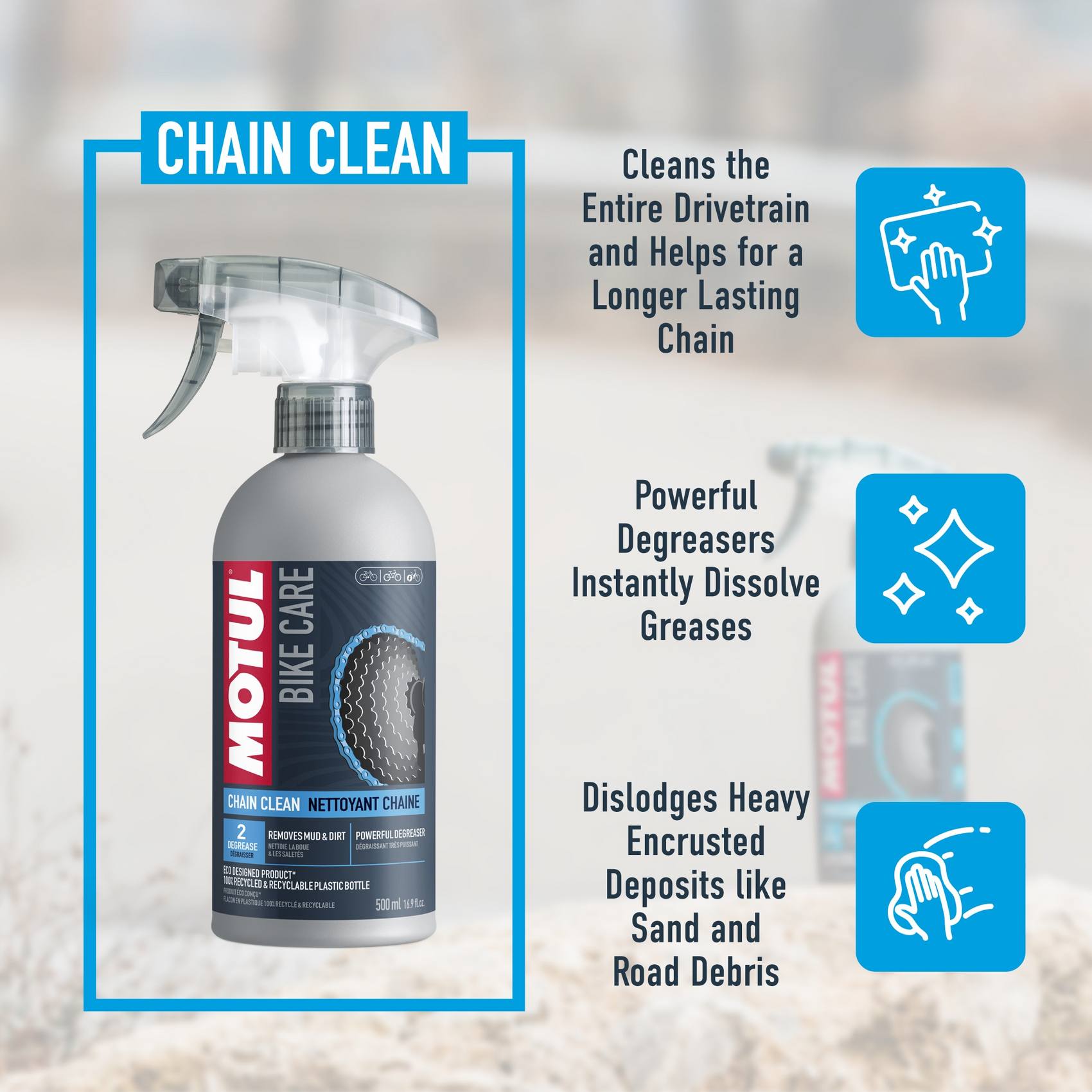 Nettoyant chaîne vélo Motul Chain Clean 500ml – Pièce vélo, VTT