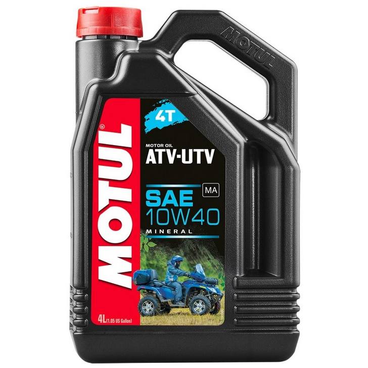  Motul 105878 4T 10W40 Aceite de motor para motores ATV/UTV de 4  tiempos 1L/1.05 cuartos de galón 10W-40 (3) Pack : Automotriz