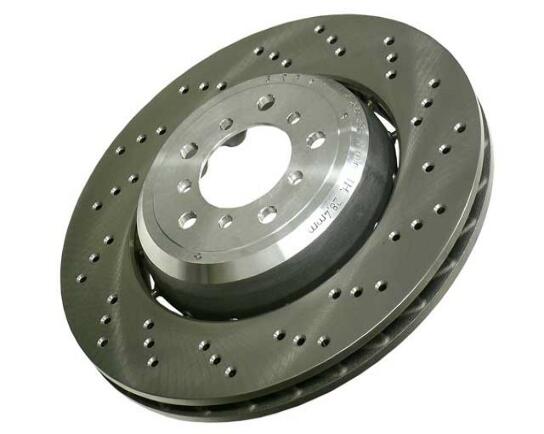 BMW Disc Brake Rotor - Front Passenger Side (360mm) (Cross-Drilled)