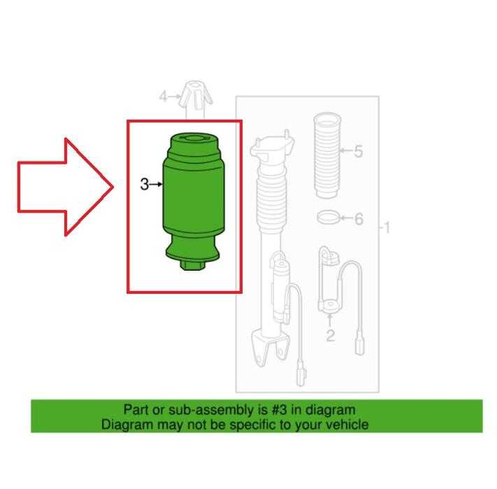 Mercedes Air Spring - Rear 1663200625 - OE Supplier 1663200625